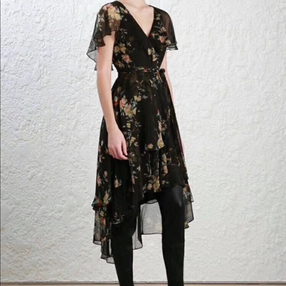 New Zimmermann silk wrap dress